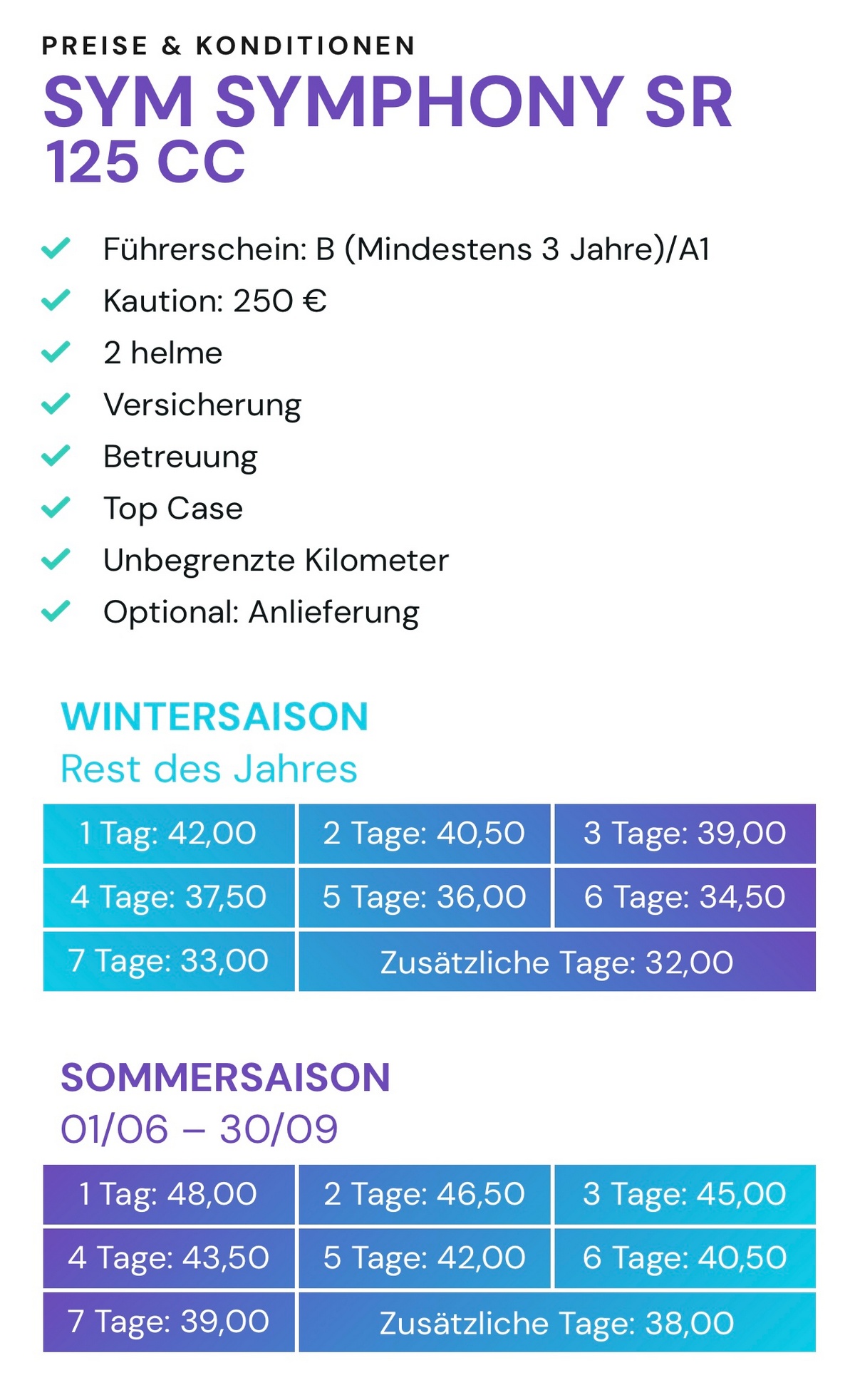 SYM Symphony sr125cc pr deu 1200